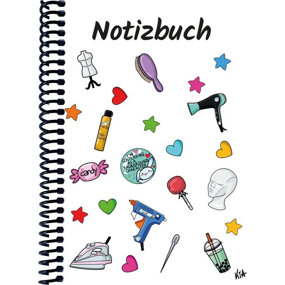 E & Z, Heft + Block, A 4 Notizbuch Manga Items, weiss, karier (A4, Kariert)