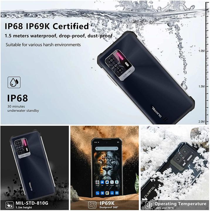 Actual product image Oukitel WP17 (128 GB, Noir, 6.78")