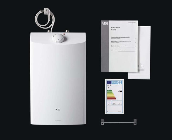 Produktbild AEG Haustechnik Huz 10 ÖKO Drop Stop druckloser Untertischboiler 10 Liter Niederdruck, ThermoStop, mit Stecker, 2 kW