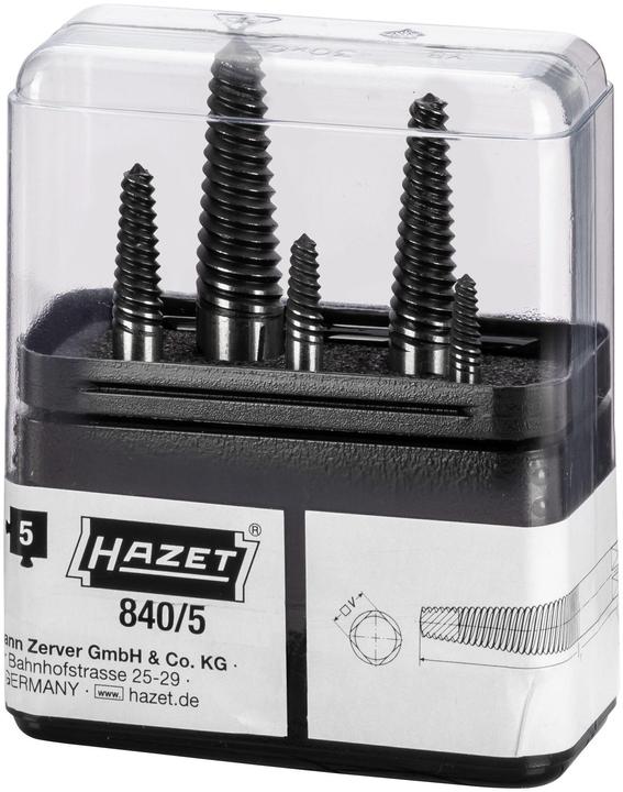 Image du produit HAZET Jeu d'extracteurs des vis 840/5 ∙ Nombre d'outils : 5