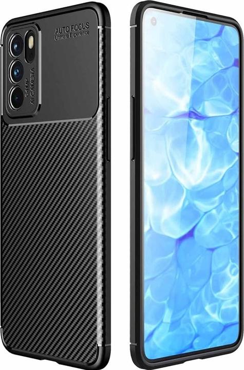 Actual product image Screenguard Oppo Reno6 Pro 5G (MediaTek) Cover Carbon Design TPU Case (Oppo Reno 6 Pro 5G (MediaTek))