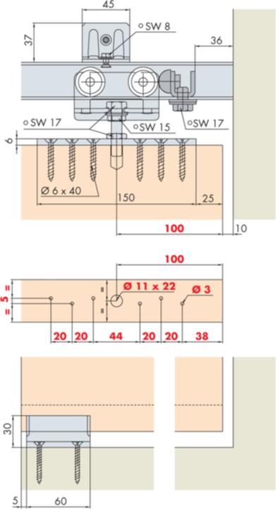 Actual product image HAWA Sliding door set porta