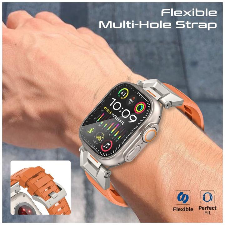 Image du produit ProMate SilicaBand-Pro OR Apple Watch Armband (42 mm, 44 mm, 45 mm, 49 mm, Caoutchouc fluoré)