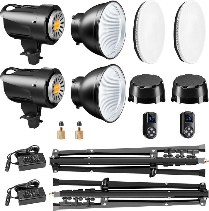 Produktbild Walimex pro LED Niova 60 Plus + Stativ 2er Set Lichtstativ Flächenleuchte