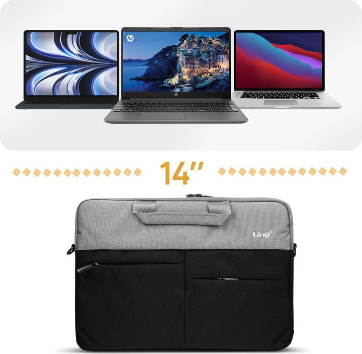 Image du produit LinQ Sacoche pour ordinateur portable 14 pouces (14", Universel)