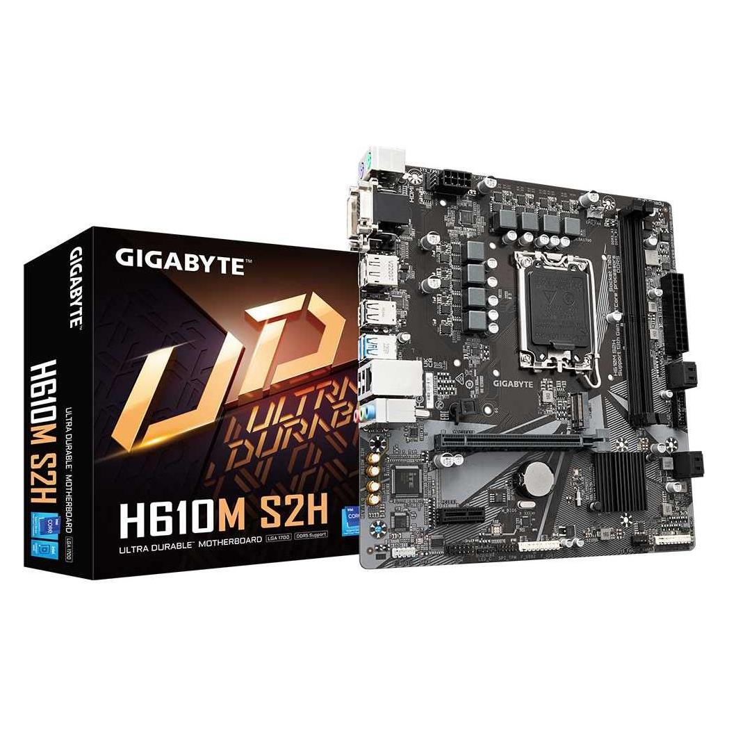 Gigabyte MB S2H H610,S1700,mATX,Intel (LGA 1700, Intel H610 Express, mATX), Mainboard