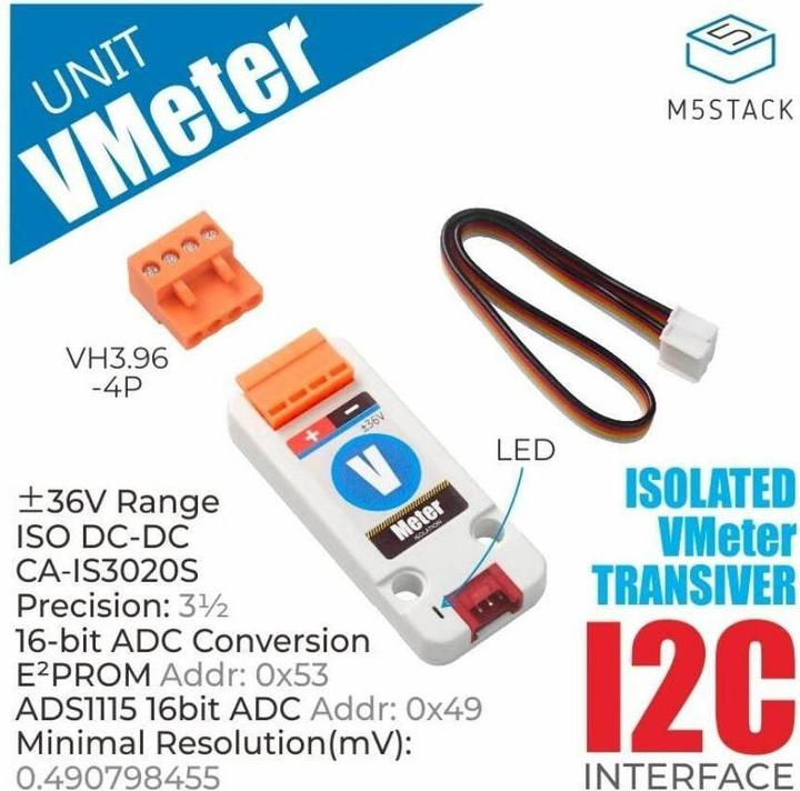 Produktbild M5Stack Voltmeter Unit ADS1115