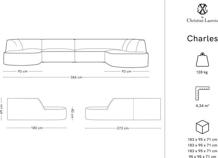 Actual product image CXL by Christian Lacroix Charles (Sofa landscape)