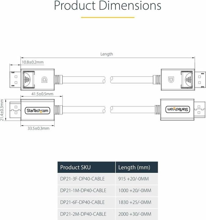 Actual product image StarTech DisplayPort — DisplayPort (3 m)
