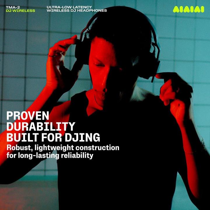 Actual product image Aiaiai Wireless Over-Ear Headphones TMA-2 DJ Wireless Black (No noise cancellation, 25 h, Cable, Wireless)