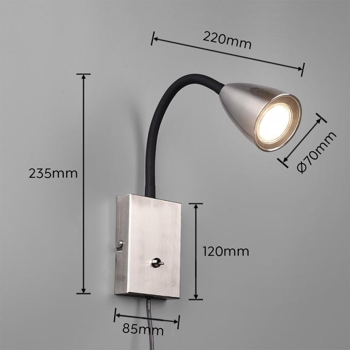 Produktbild Trio 202670107Wandleuchte 'Wanda' nickel (GU10)