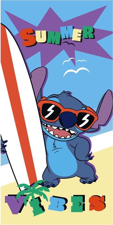 Actual product image Disney Stitch Angel microfibre beach towel (140 x 70 cm)