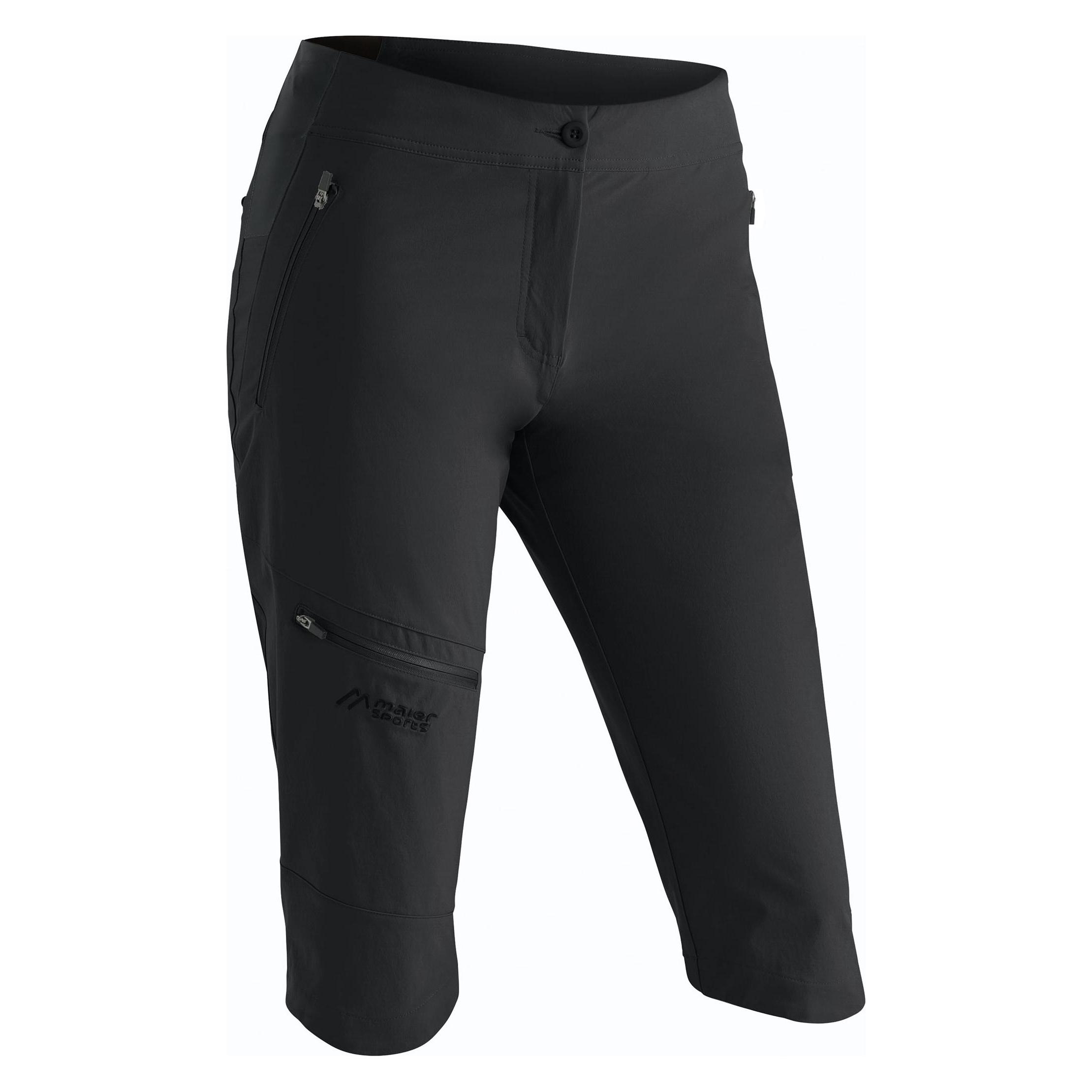 Maier Sports, Damen, Outdoorhose, Inara Slim Capri Vario (52, 5XL), Schwarz