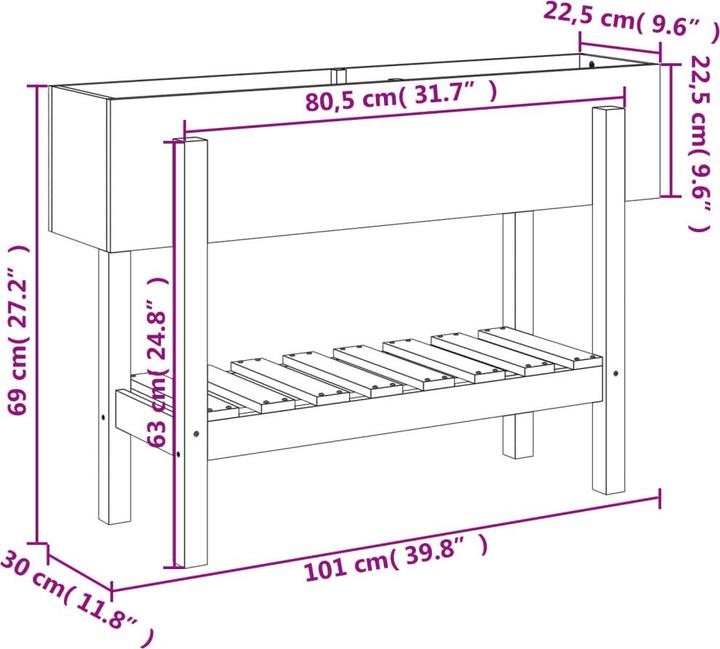 Actual product image vidaXL Hochbeet