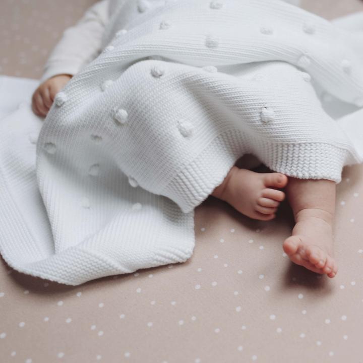 Productafbeelding Ooh Noo - Popcorn Baby Blanket - White - 75x95 cm (95 x 75 cm)