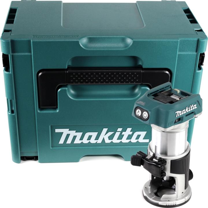 Actual product image Makita DRT 50 ZJ Battery multifunction router 18 V Brushless + insert + Makpac