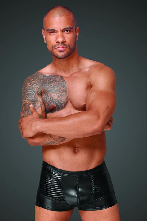 Produktbild Noir Handmade Wetlook shorts with PVC pleats (L)