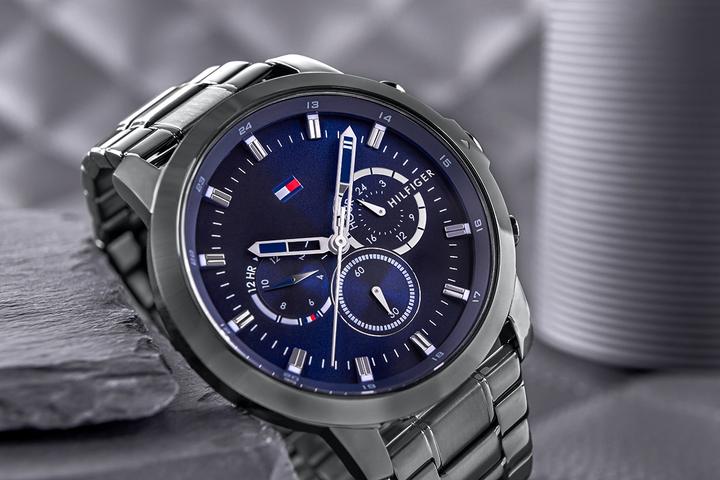 Produktbild Tommy Hilfiger Hilfiger - 1791796 Horloge - Mannen - Grijs- RVS - Ø 46 mm (46 mm)
