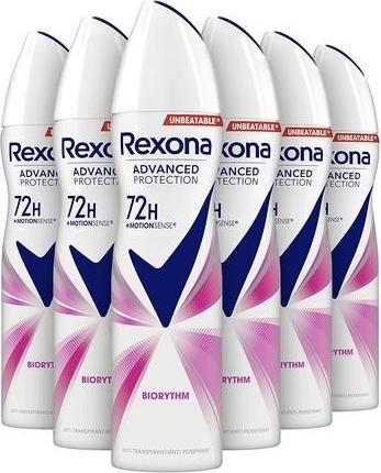 Actual product image Unilever Rexona Women Advanced Protection Biorythm Anti-Perspirant Spray 150ml (150 ml)
