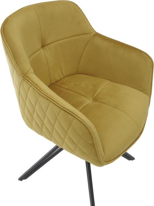 Produktbild Stolkom EMMA Armlehnstuhl drehbar 180 ° Metall/Samtstoff