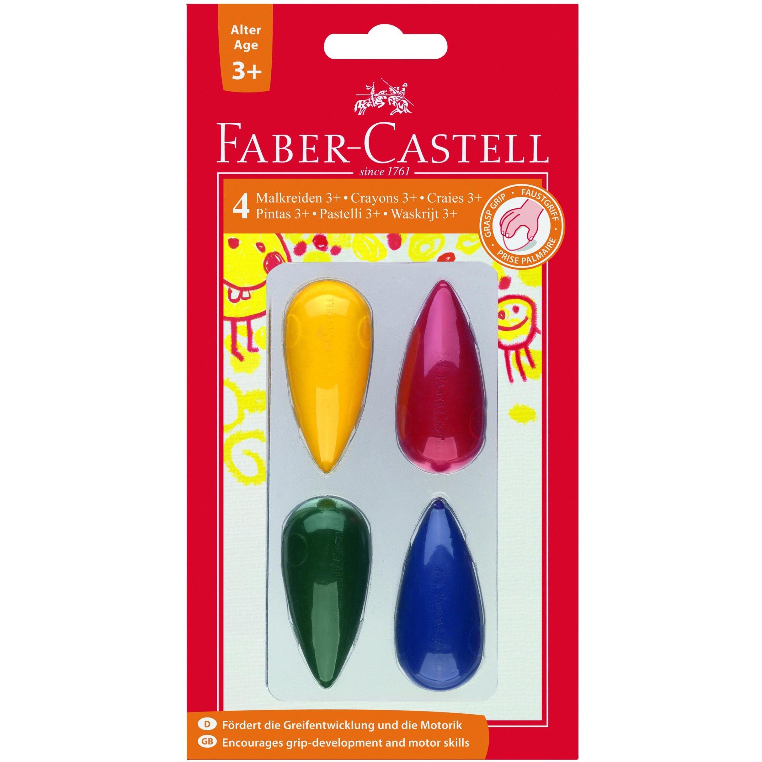 Faber-Castell, Malstifte, Malkreiden Birnenform (Mehrfarbig, 4 x)