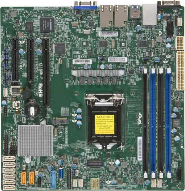 Actual product image Supermicro X11SSH-F (LGA 1151, Intel C236, mATX)