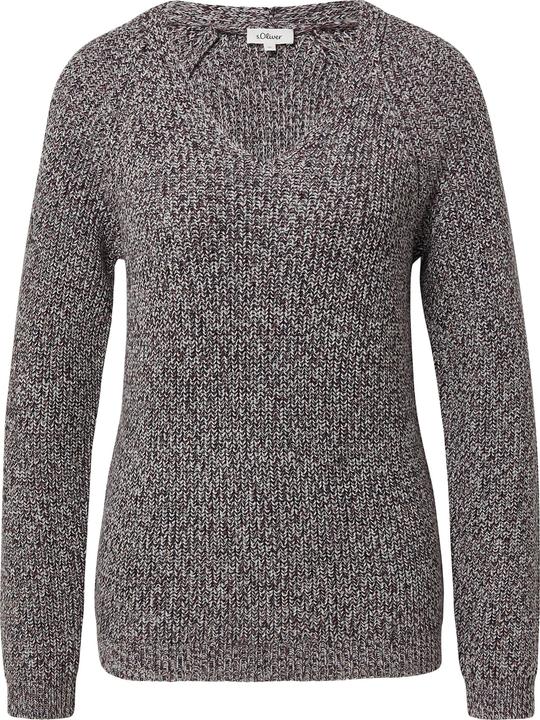 Produktbild s.Oliver Strickpullover Strickpullover mit V-Ausschnitt und Raglanärmeln (34)