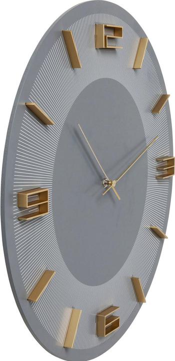 Image du produit Kare Design Horloge murale Leonardo gris/doré (49 cm)