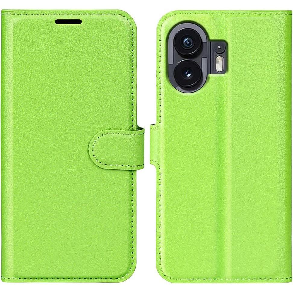 Cover-Discount Nothing Phone (2) - Leder Etui Hülle grün (Nothing Phone (2)), Smartphone Hülle, Grün