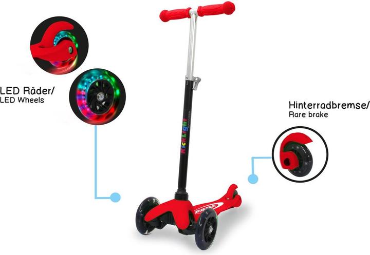 Produktbild Jamara KickLight Scooter rot