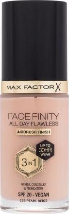 Image du produit Max Factor Facefinity 3-in-1 All Day Flawless Liquid Foundation SPF 20 35 Pearl Beige (C35 Pearl Beige)