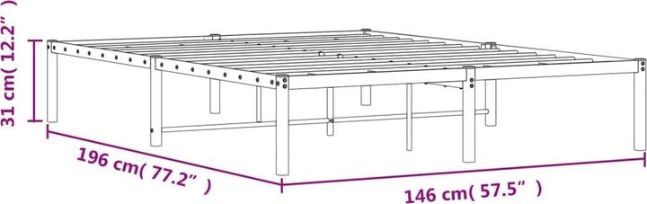 Produktbild vidaXL Bettgestell (140 x 190 cm)