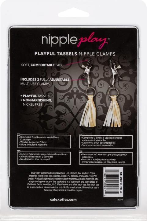 Actual product image CalExotics Playful Tassels Nipple Clamps