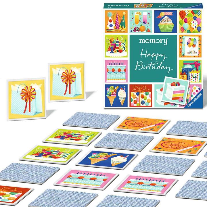 Produktbild Ravensburger moments memory® Happy Birthday - 22399 - Zum Geburtstag gratulieren mit dem (Deutsch, Englisch, Französisch, Italienisch, Niederländisch, Portugiesisch, Spanisch, 2 - 6 Spieler)