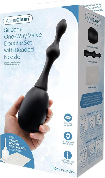 Produktbild AquaClean one way valve douche with anal bead nozzle 150ml
