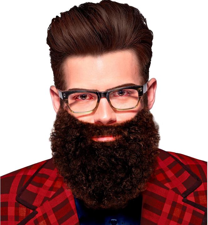 Produktbild Widmann Lockiger Brauner Bart Mit Schnurrbart