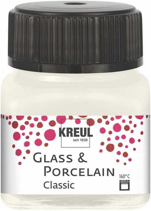 Image du produit Kreul Glass & Porcelain Classic, peinture pour porcelaine et verre (Ivoire, 20 ml)