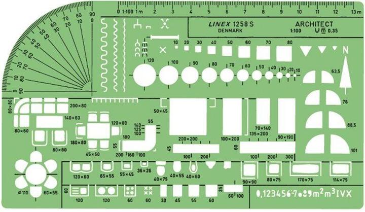 Produktbild Linex Architektur Schablone (20 cm, Kunststoff)
