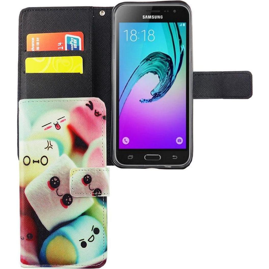 König Design Schutz Handy Hülle für Samsung Galaxy J3 Emerge Case Cover Tasche Wallet Etui (Samsung Galaxy J3 Emerge), S...