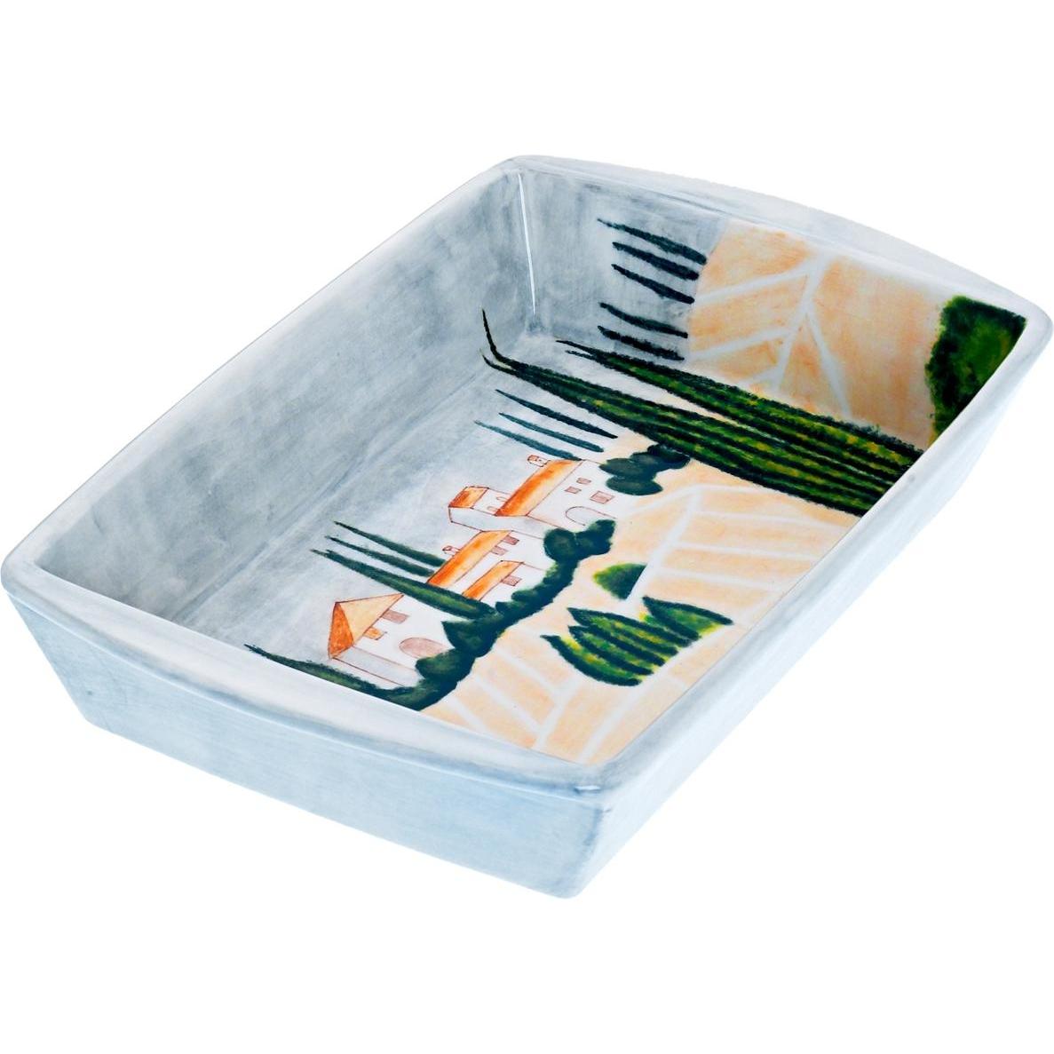 neuetischkultur Auflaufform Handbemalt 32 x 19 cm Siena, Auflaufform, Blau