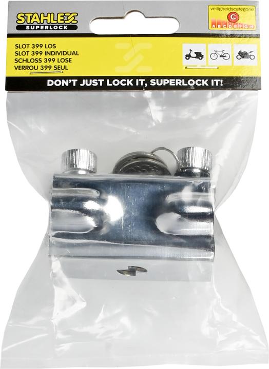 Actual product image Stahlex Single lock 399 with 2 pins 10 mm