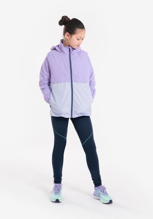 Actual product image Kiprun Children's running jacket 3-in-1 waterproof removable inner jacket - purple (122)