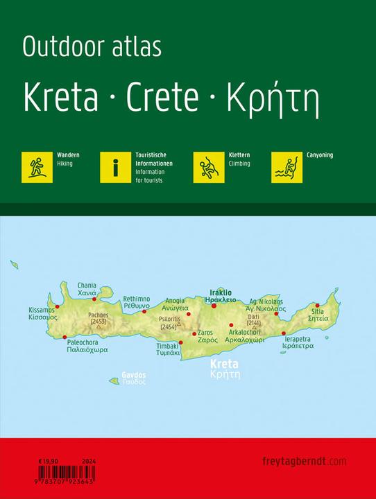 Actual product image Crete, hiking atlas 1:50,000, freytag & berndt