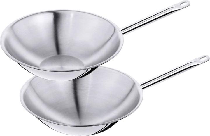 Actual product image Contacto Multi-layer stainless steel wok, flat base (36 cm, Wok, Aluminium)