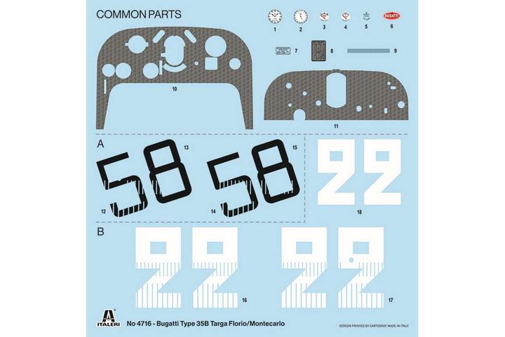 Actual product image Italeri 1:12 Bugatti Type 35B T.F1929/Mon.1930