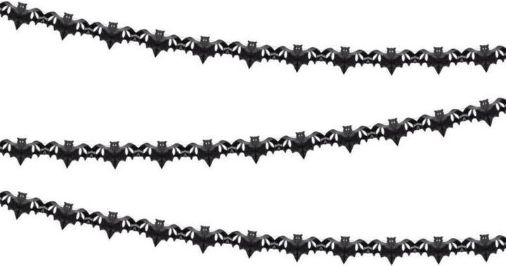 Partydeco Ghirlanda Bat 4 m, Nero (1 Pezzo/i)