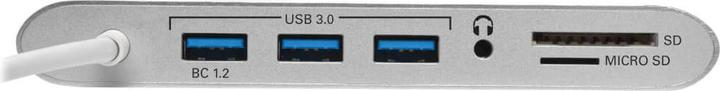 Image du produit Eaton Tripp Lite Series Station d'accueil USB C Hub USB 4K USB 3.1 Gen 1 avec USB-A, HDMI, VGA, mDP, Gigabit Ethernet (USB-C)