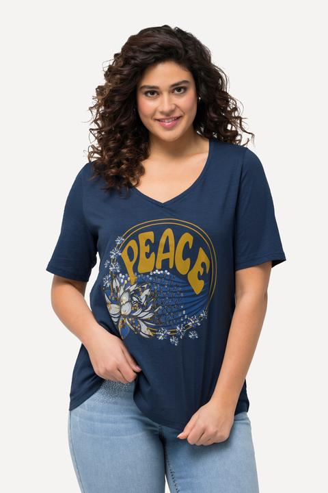 Produktbild Ulla Popken T-Shirt, Pailletten, Classic, V-Ausschnitt, Halbarm (46, 48)