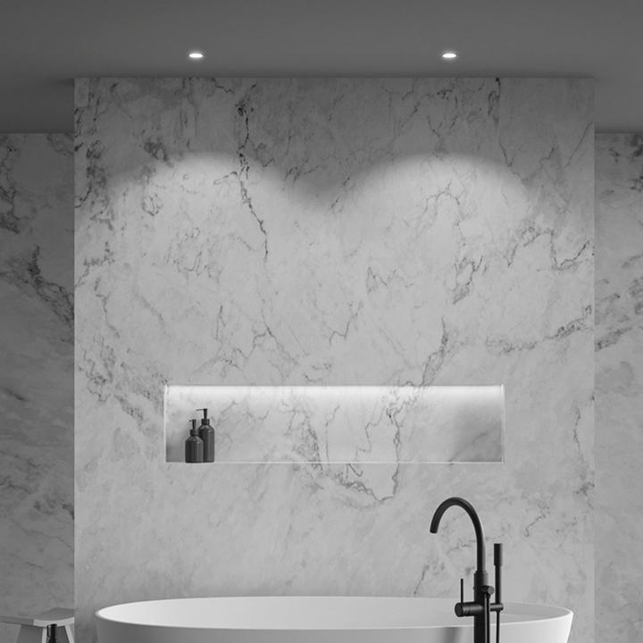 Actual product image Maytoni Zoom LED downlight, recessed light 6W dimmable black IP65 90Ra Ø6mm warm white (370 lm)