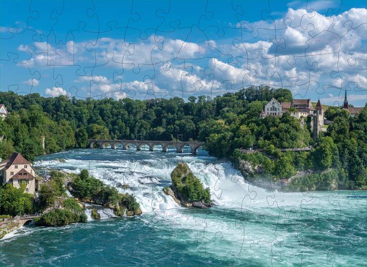 Immagine prodotto Mini-Puzzle Holz Rheinfall (100 pezzi)